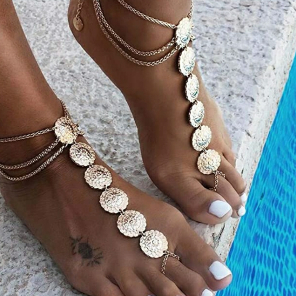 🎊2X HOST PICK🎊Boho Coin Anklet Bracelet - Picture 1 of 7